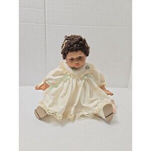 Vintage Fine Pocelain Black Doll